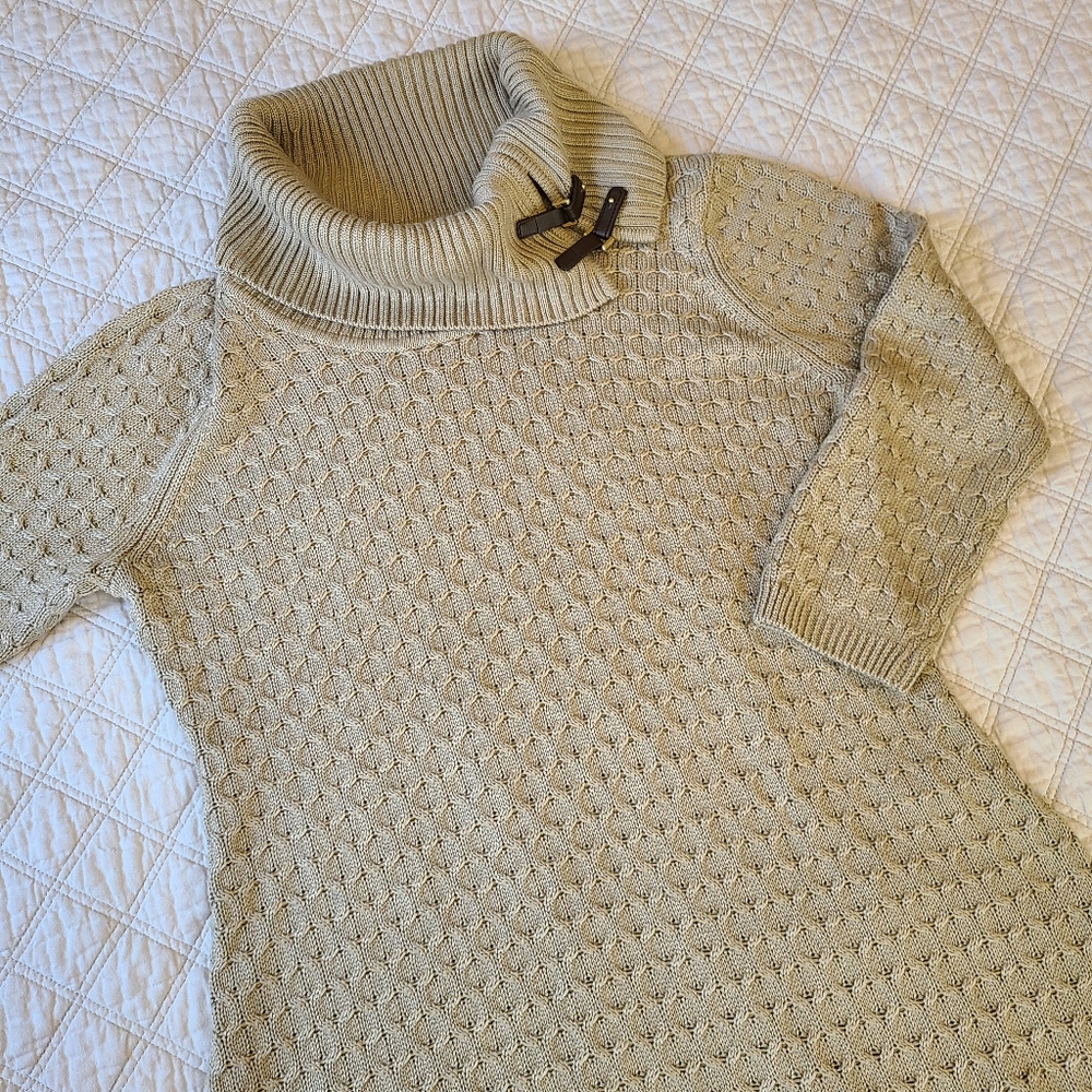 Calvin Klein Women's Beige Cowl Neck Sweater Dress. - worn once.